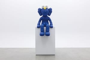 Image: KAWS ‘SEEING’ (2018) Bronze, paint, 75.5 x 29.5 x 39.75 inches 191.8 x 74.9 x 101 cm Edition of 10, with 2A