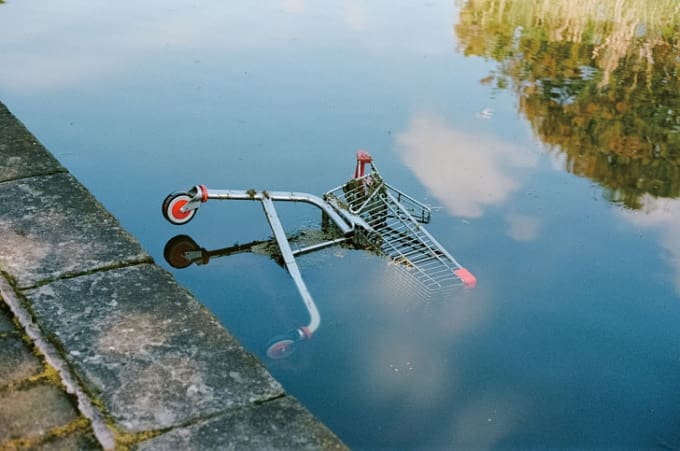 グリーブにあるビクトリア･パークの湖で