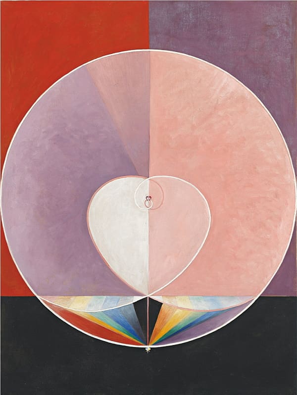 Hilma af Klint, Group IX/UW, The Dove No.2 1915, oil on canvas, 152 x 115cm, By courtesy of the Hilma af Klint Foundation, HAK174, Photo: The Moderna Museet, Stockholm, Sweden