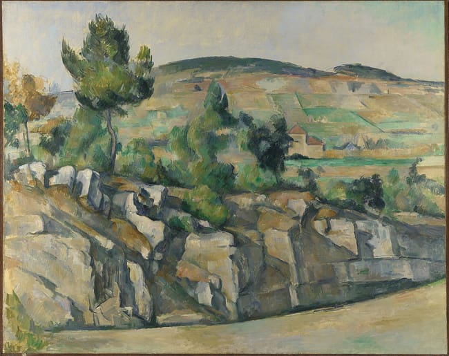 Tittle: Hillside in Provence（1890–92）by Paul Cézanne（1839-1906） Oil on canvas, H63.5 x W79.4cm, Framed H87.0 x W102.6cm © The National Gallery, London