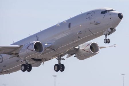 A P-8A Poseidon from No. 11 Squadron departs RAAF Base Darwin for an Ex Albatross Ausindo 23 mission. *** Local Caption *** Exercise Albatross Ausindo is a training exercise between the Royal Australian Air Force and the Indonesian Air Force (Tentara Nasional Indonesia  Angkatan Udara, or TNI-AU).It is part of a series of bilateral exercises conducted by both air forces, providing an opportunity for aviator-level engagement and knowledge exchange.Exercise Albatross Ausindo 23 took place out of RAAF Base Darwin in the Northern Territory between 20-24 May 2023 and included RAAF P-8A Poseidon and TNI-AU Boeing 737 maritime patrol aircraft.